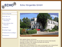 Tablet Screenshot of echo-hoergeraete.de